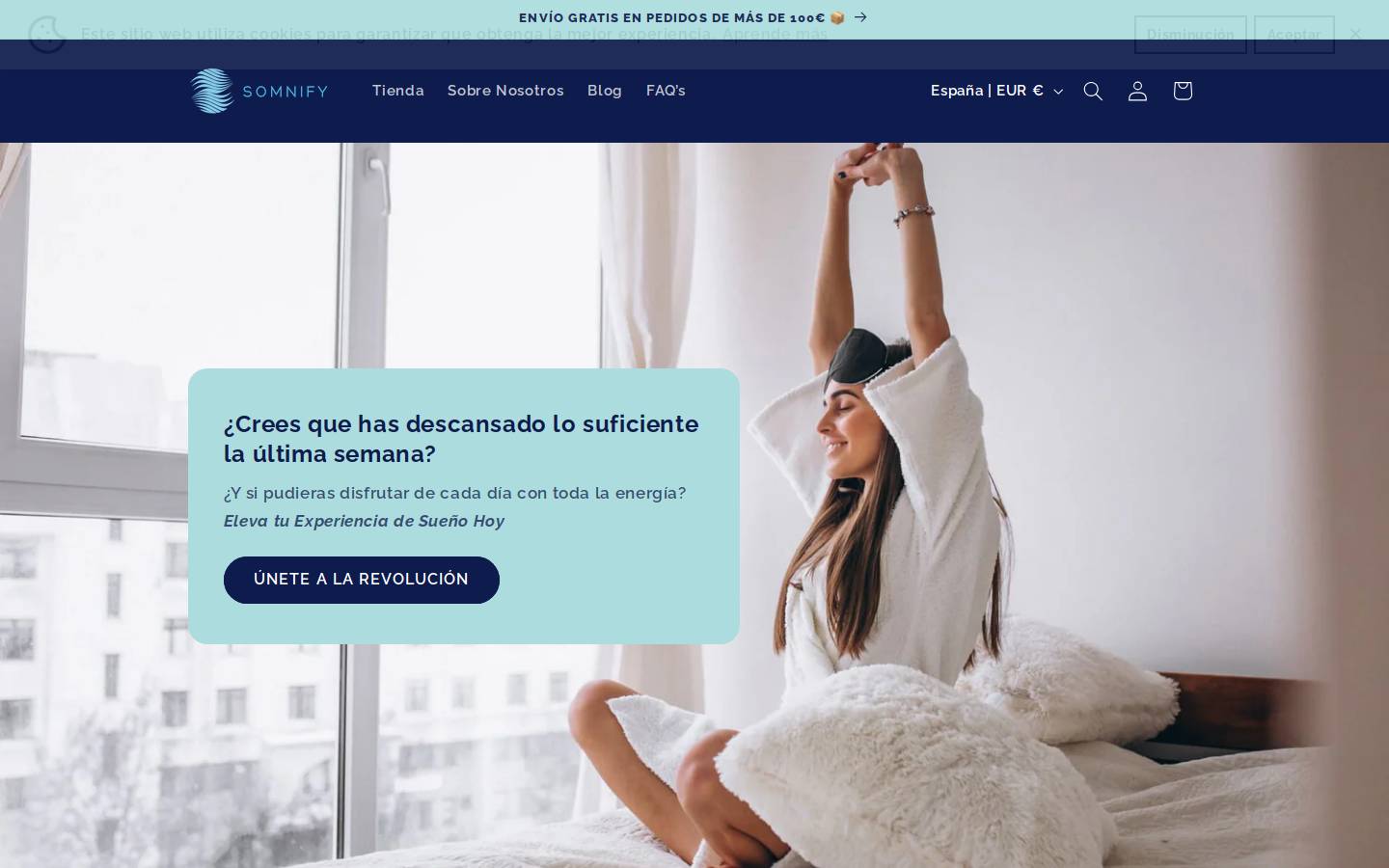 somnify.io homepage screenshot