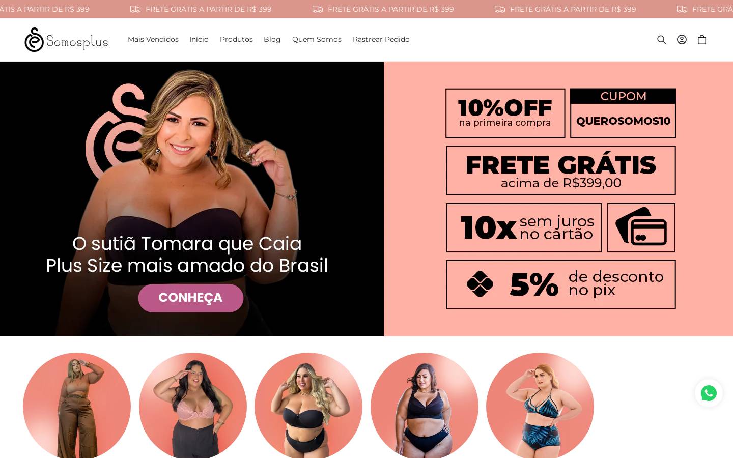 somosplus.com.br homepage screenshot