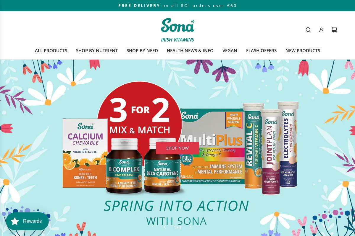 Sona homepage screenshot