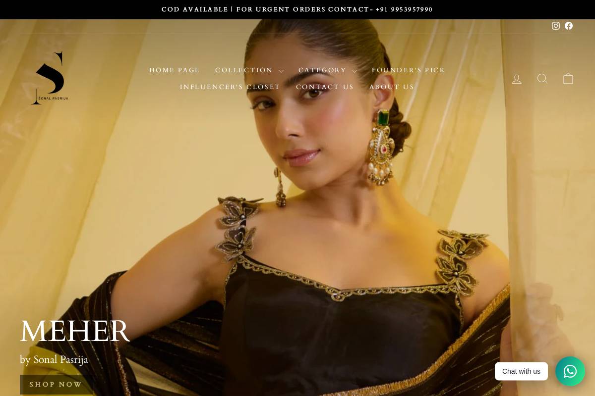 sonalpasrija.com homepage screenshot