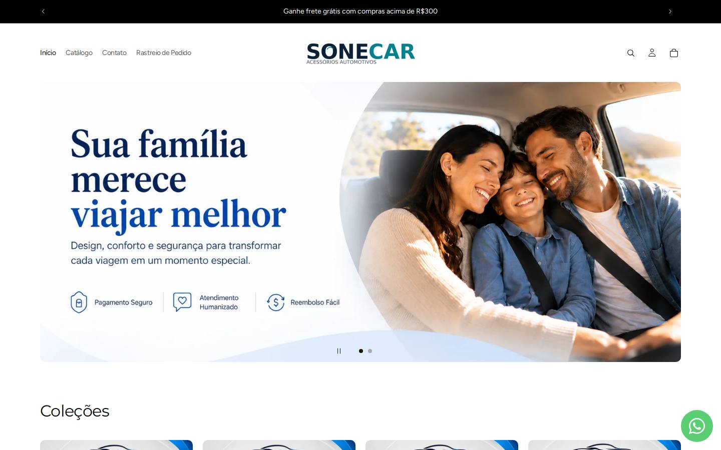 sonecar.com.br homepage screenshot