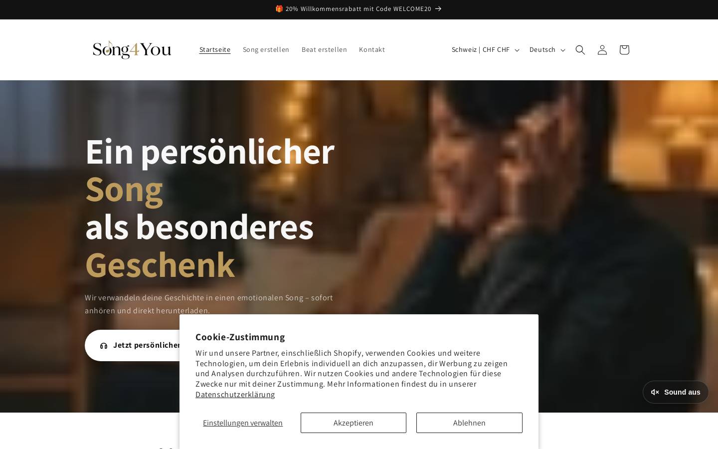Song4You homepage screenshot