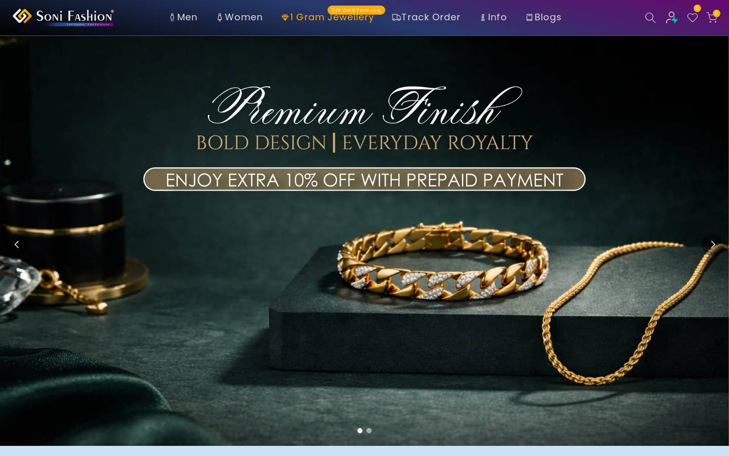 Soni Fashion homepage screenshot