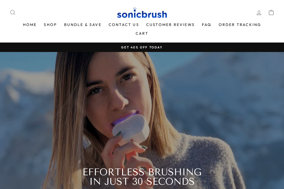 Sonic Brush homepage screenshot