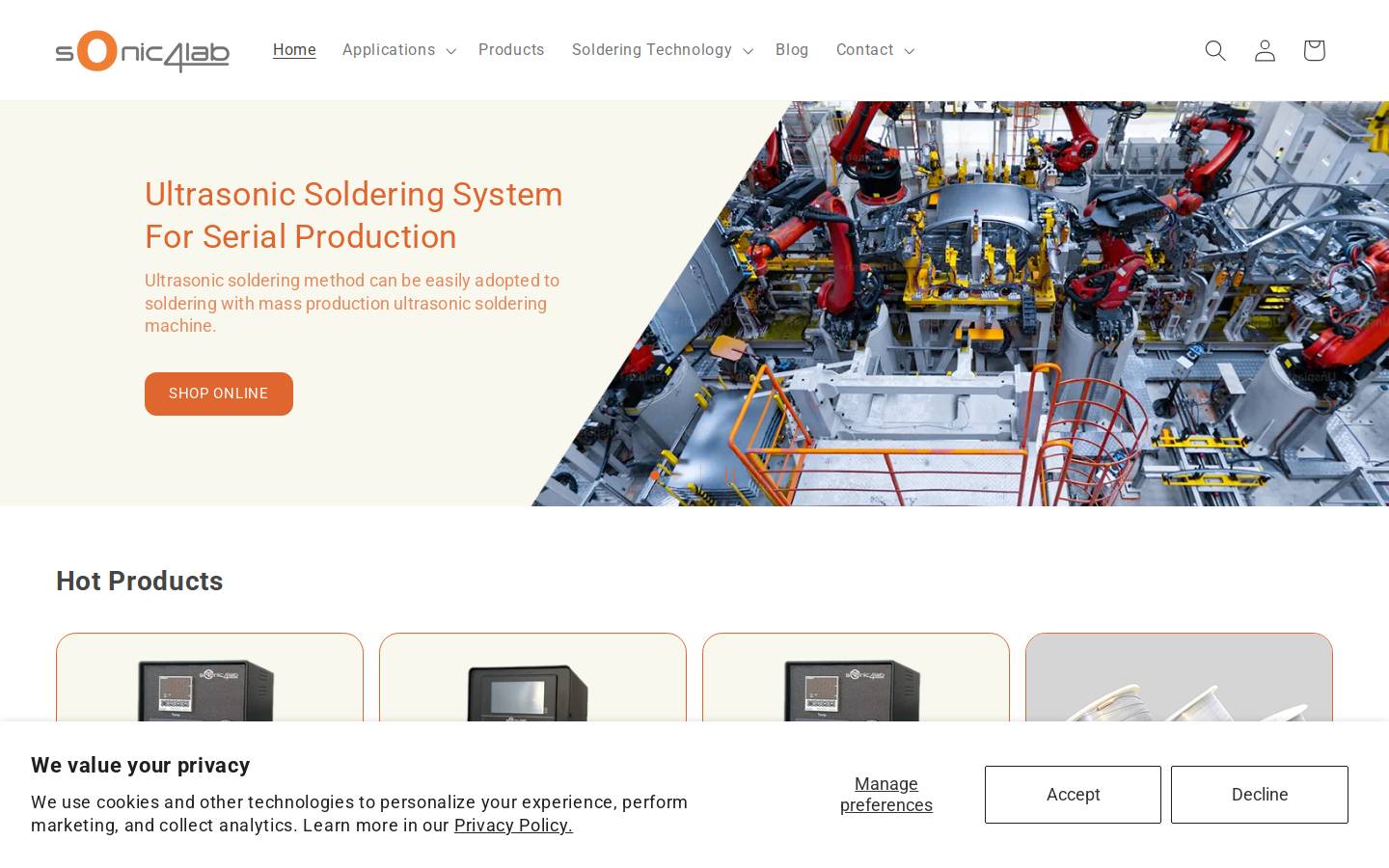 sonic4lab.com homepage screenshot