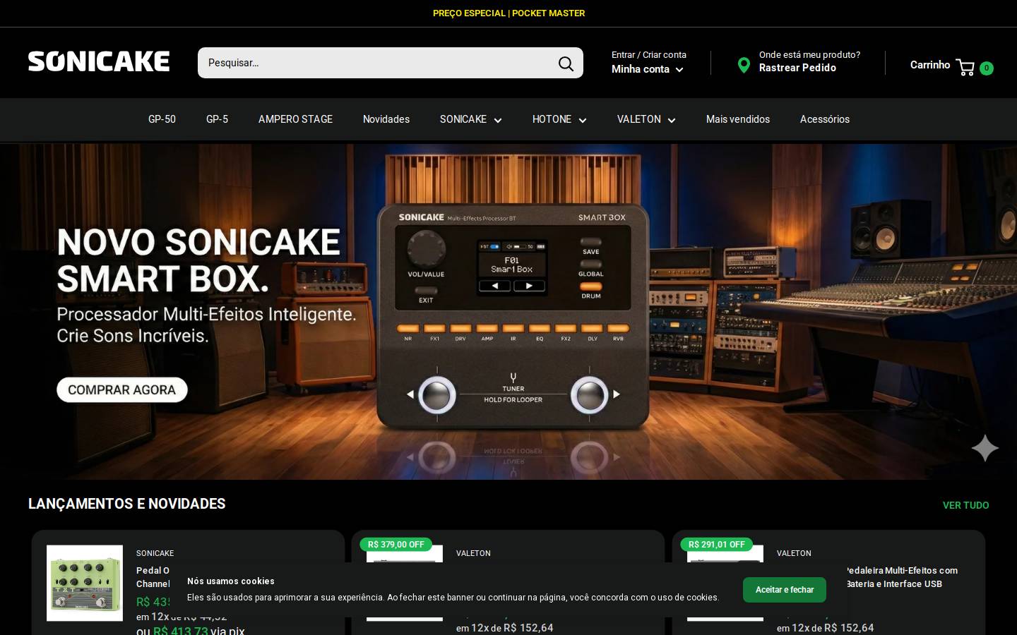 sonicake.com.br homepage screenshot