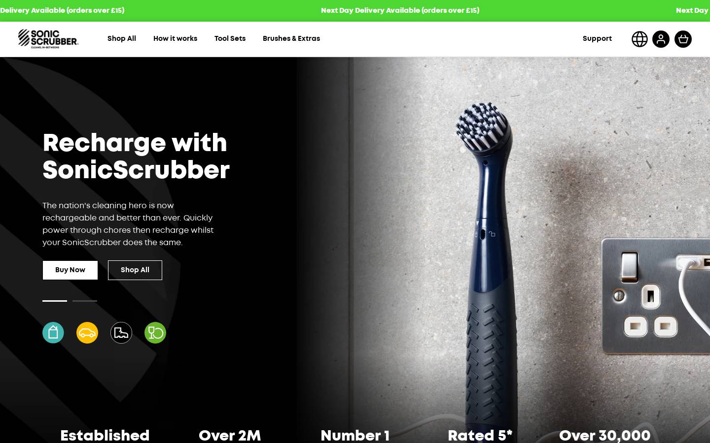 SonicScrubber homepage screenshot