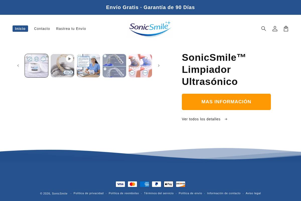 sonicsmile.store homepage screenshot