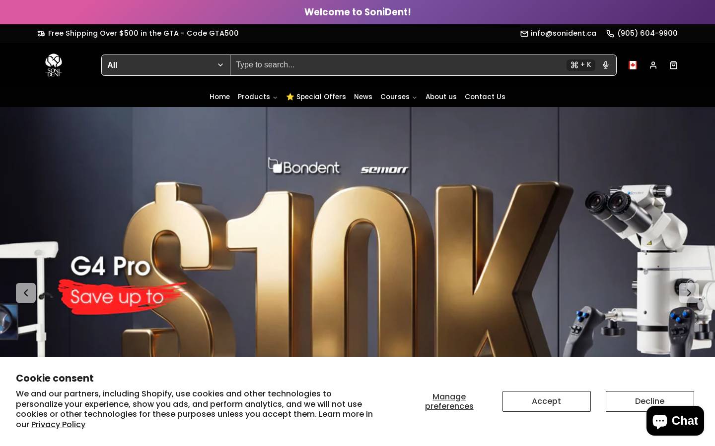 sonident.ca homepage screenshot