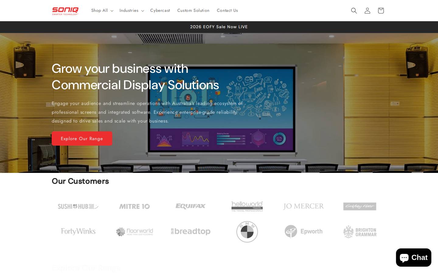 soniq.com homepage screenshot