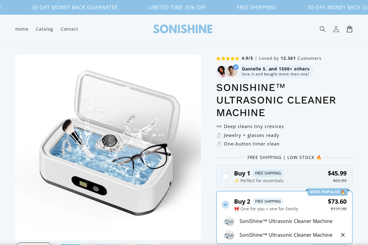 sonishine.com homepage screenshot