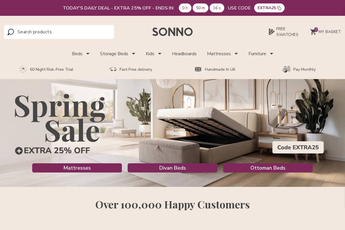 Sonno homepage screenshot