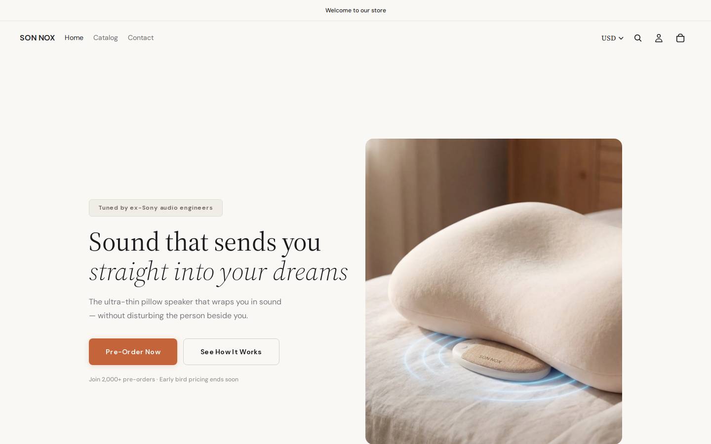 sonnox.com homepage screenshot