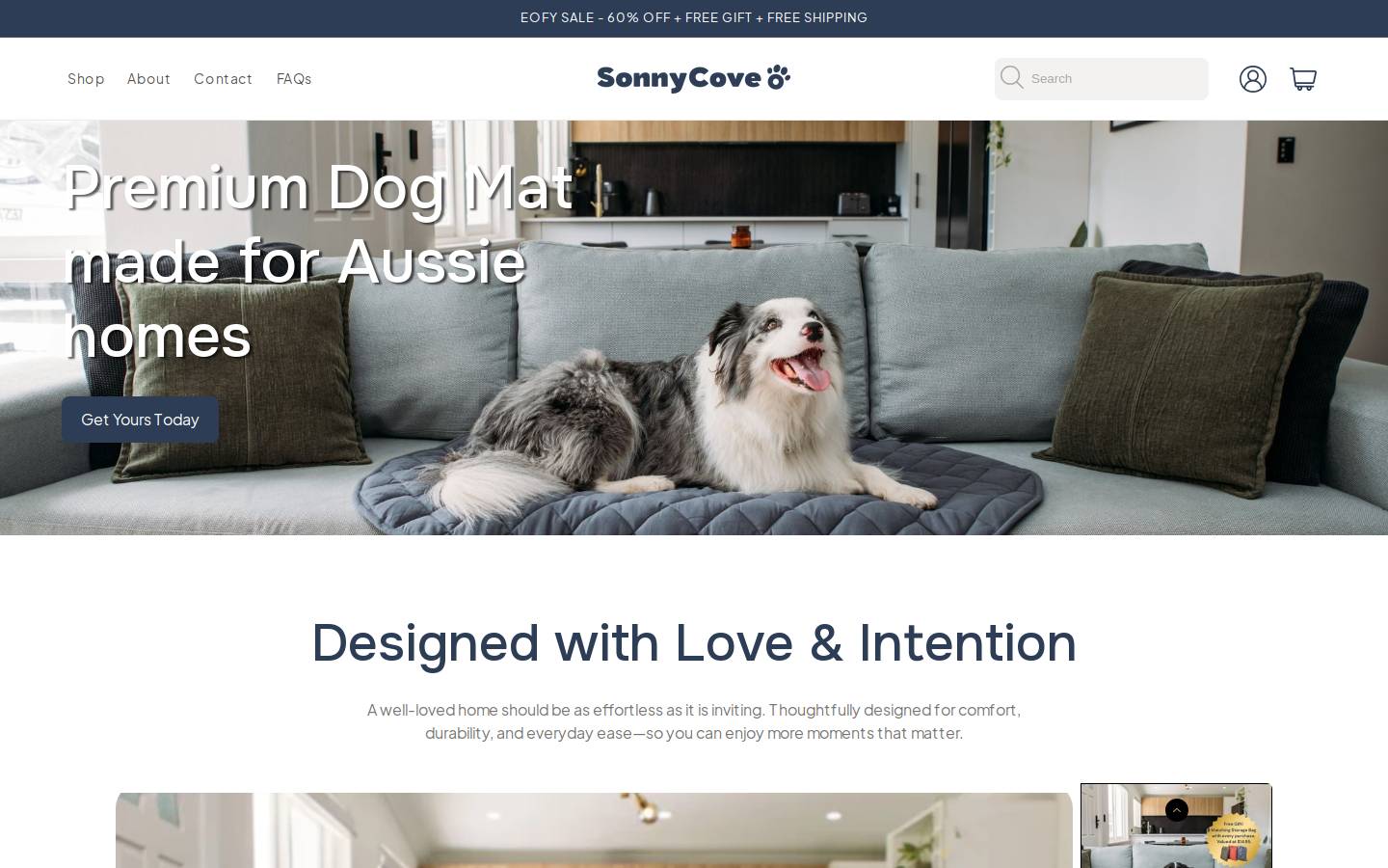 sonnycove.com homepage screenshot