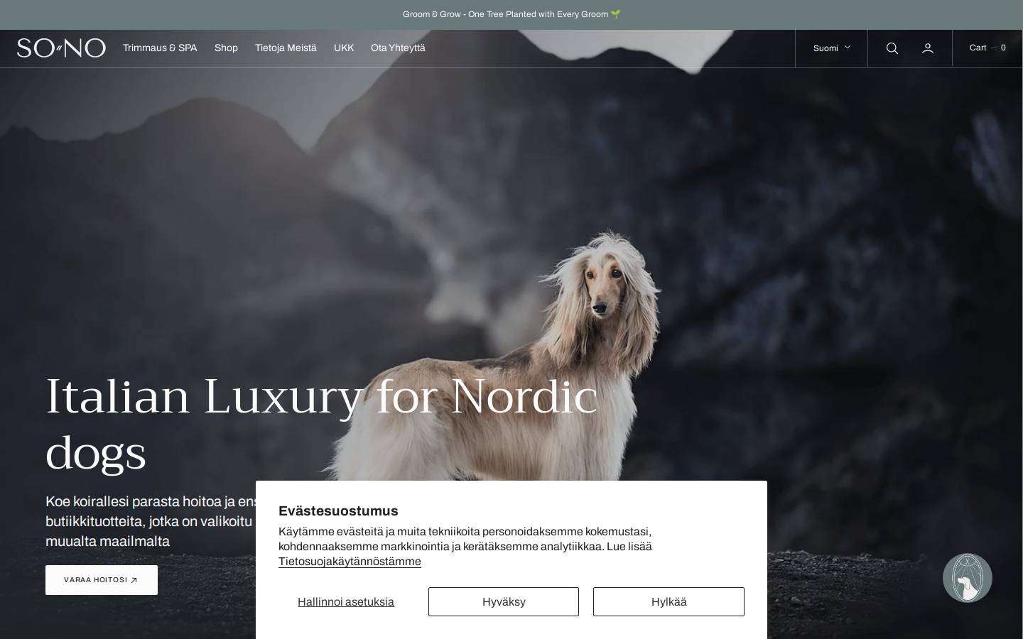 sonogrooming.com homepage screenshot
