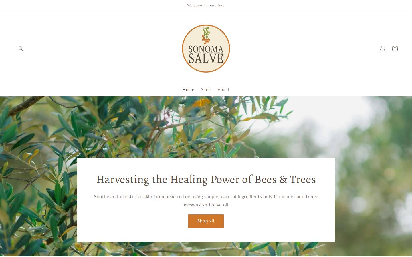 sonomasalve.com homepage screenshot