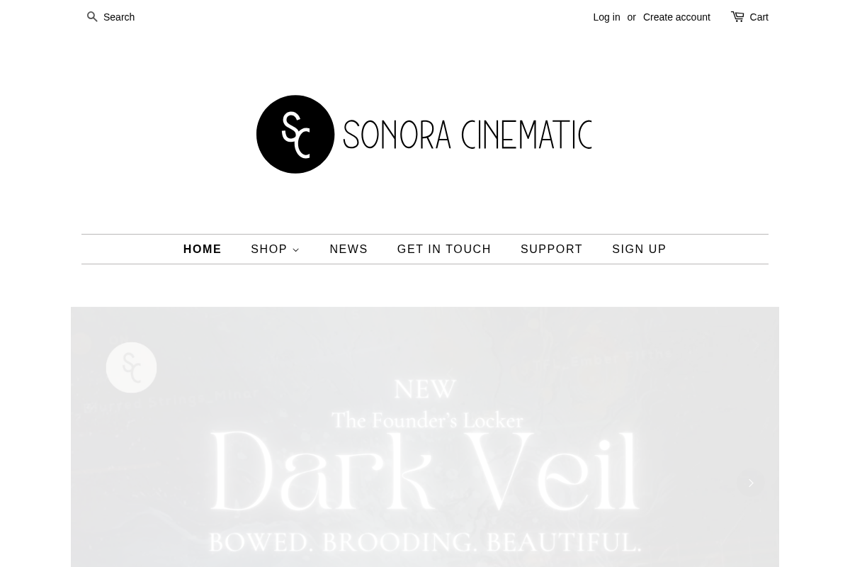 sonoracinematic.com homepage screenshot