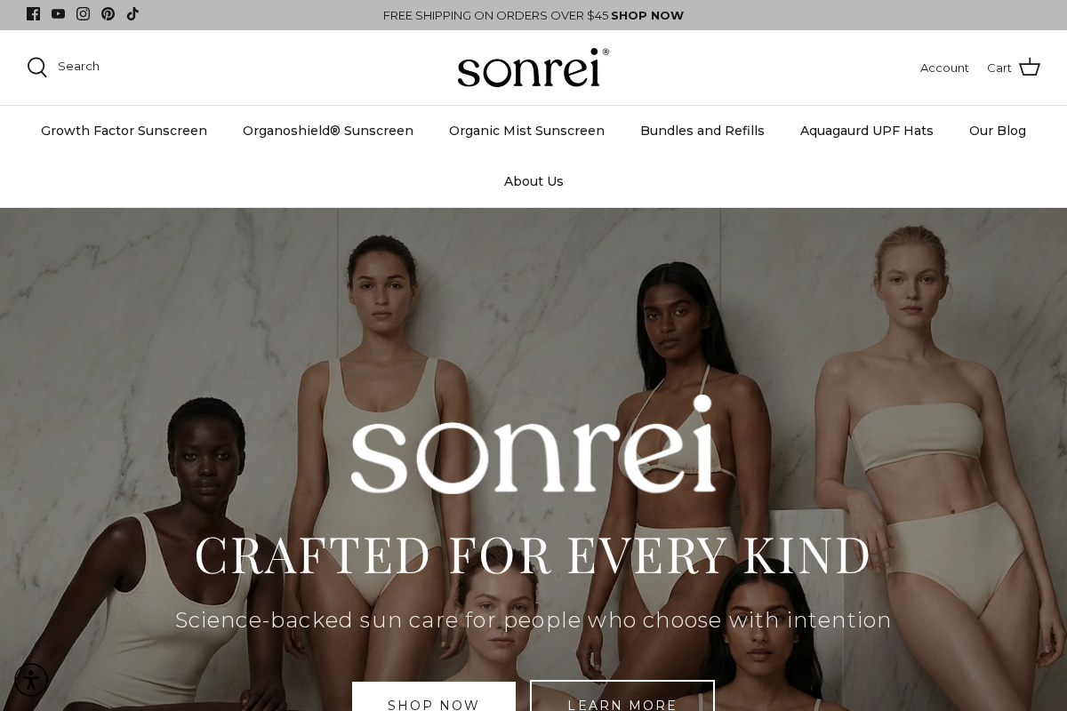 sonreiskin.com homepage screenshot