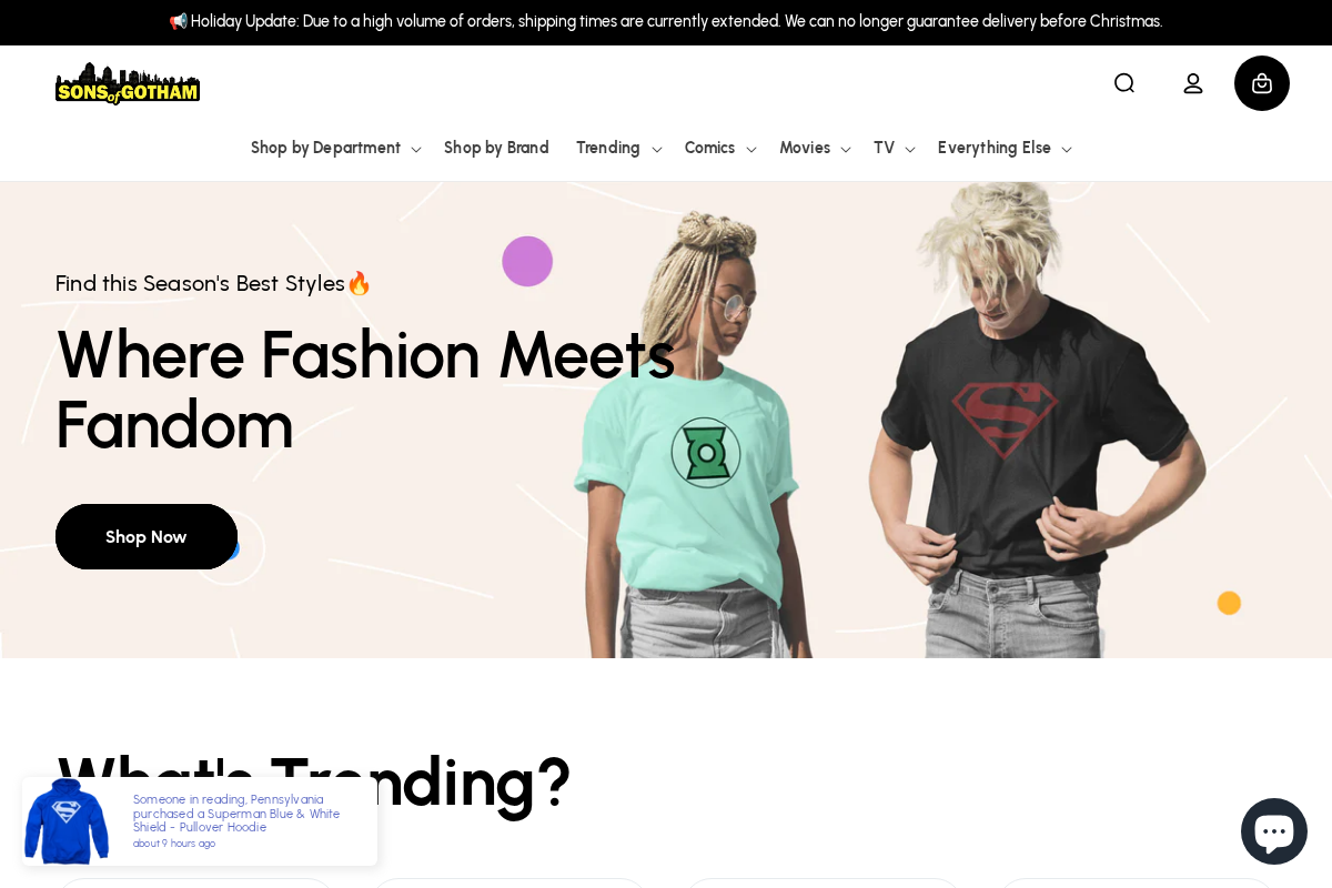 sonsofgotham.com homepage screenshot