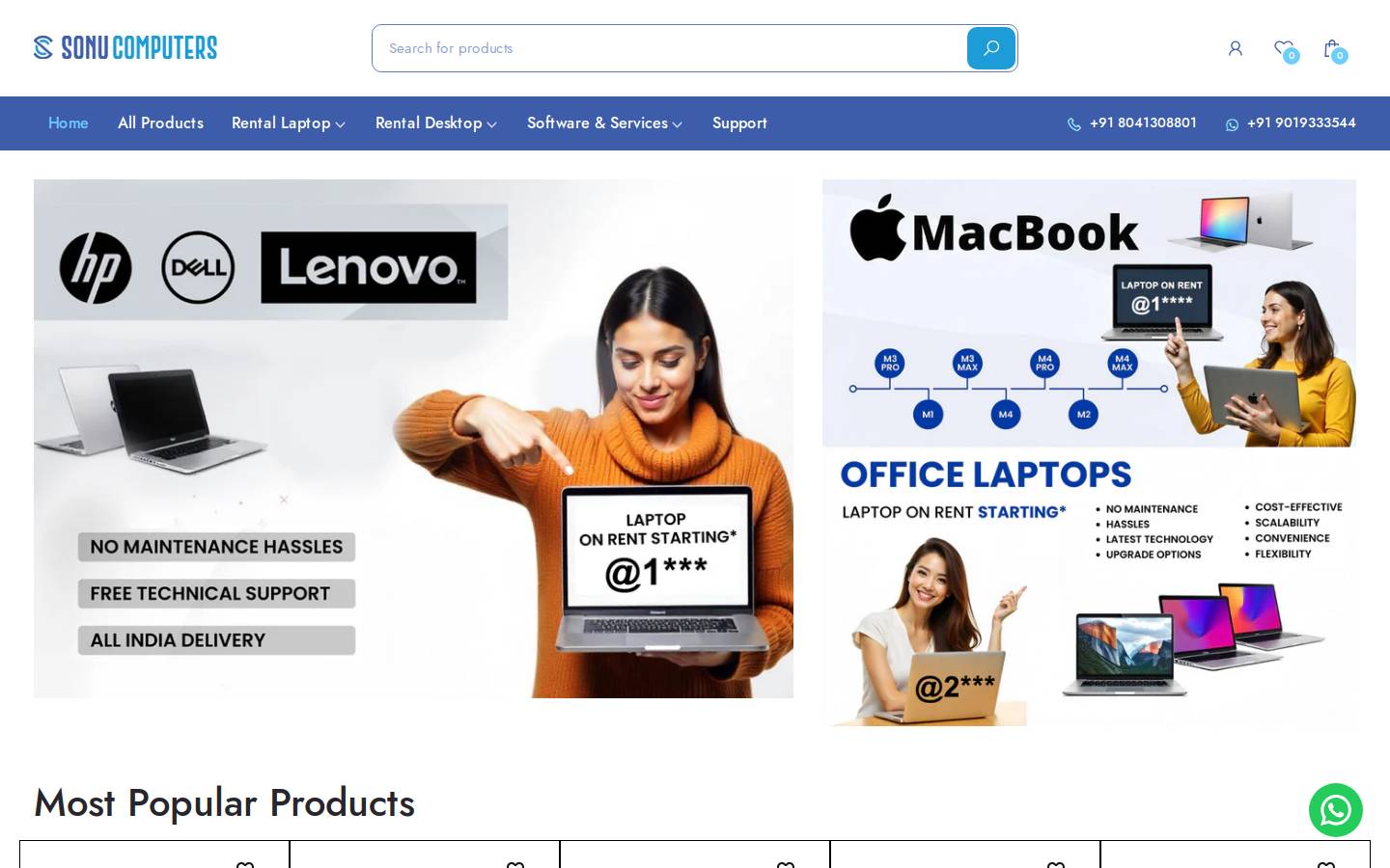 sonucomputers.com homepage screenshot