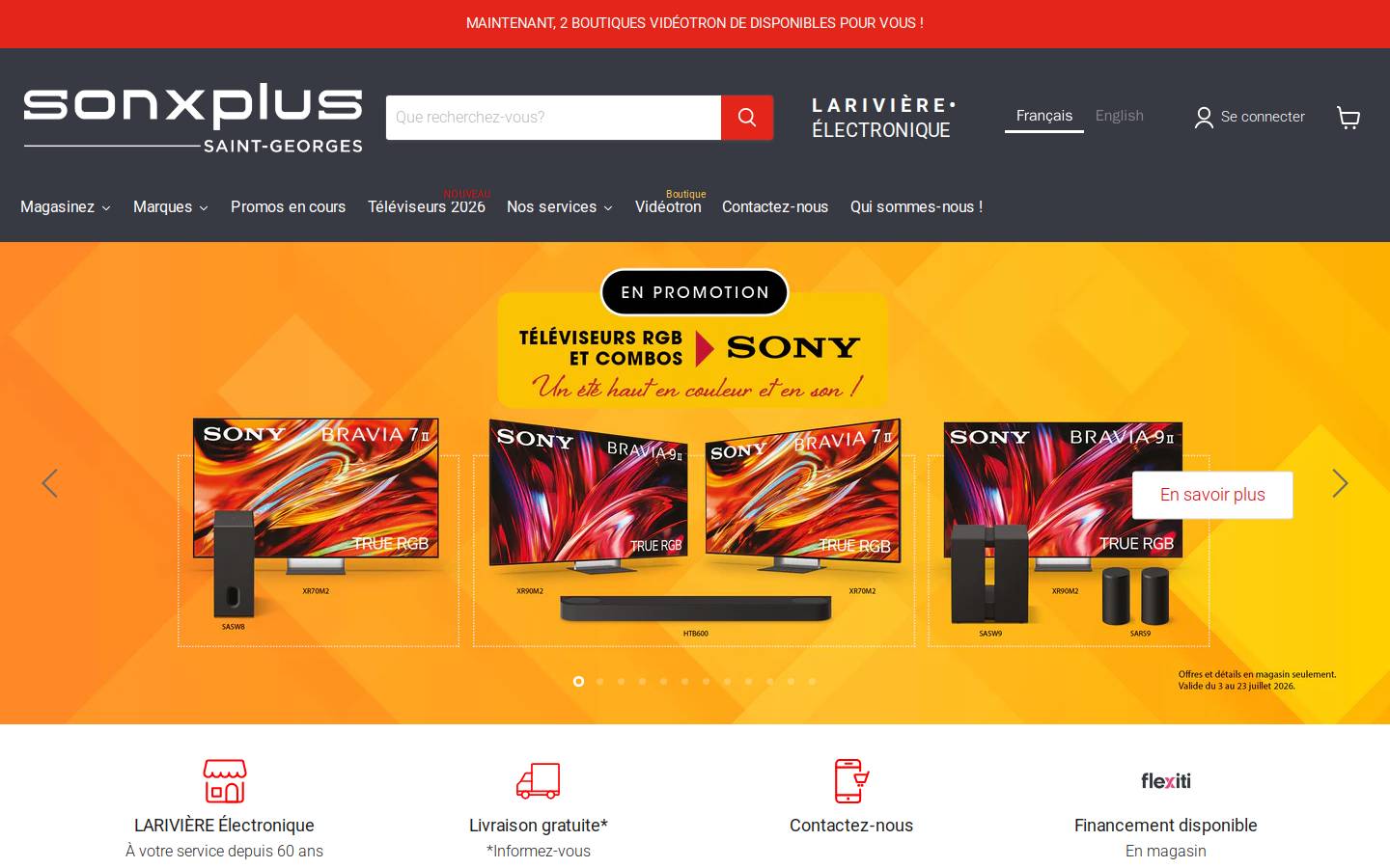 sonxplussaintgeorges.com homepage screenshot