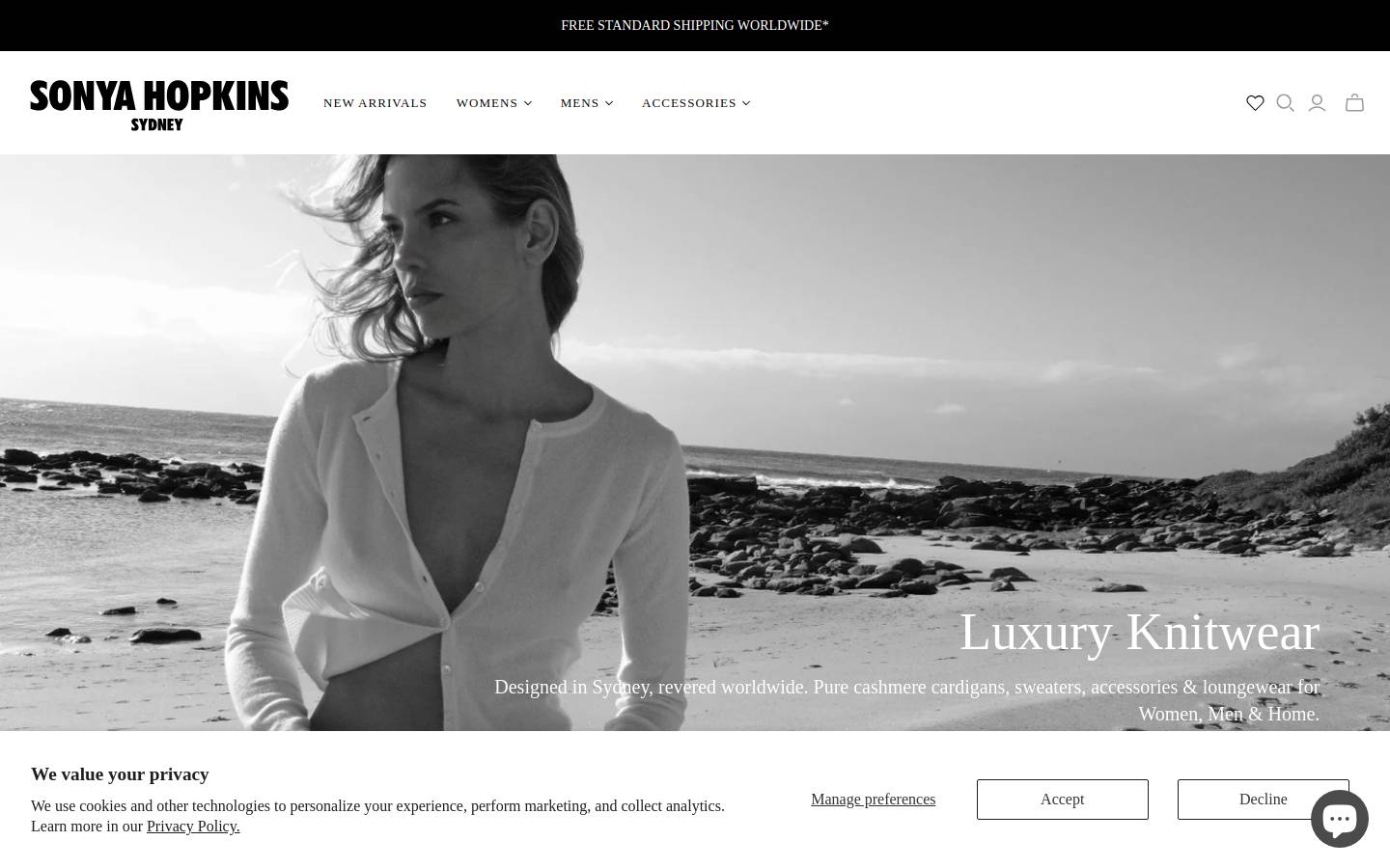 sonyahopkins.com.au homepage screenshot