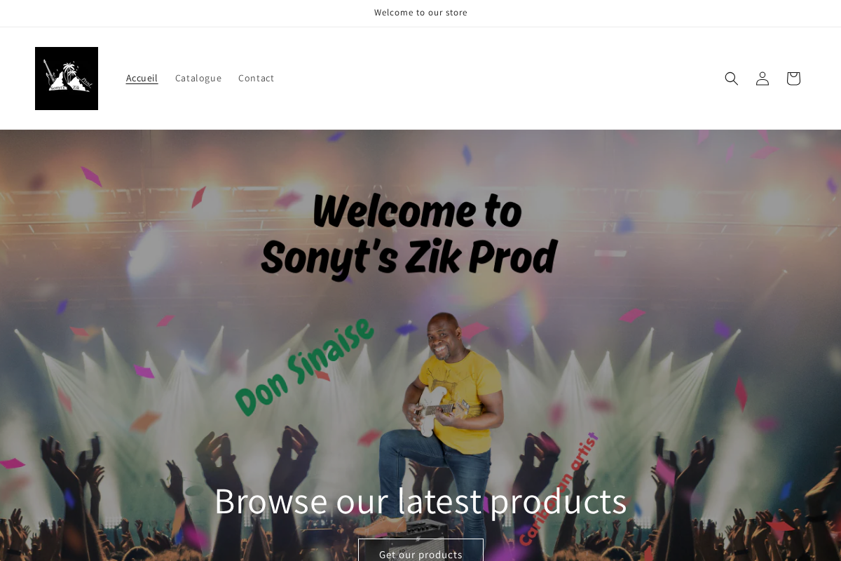 Ma boutique homepage screenshot