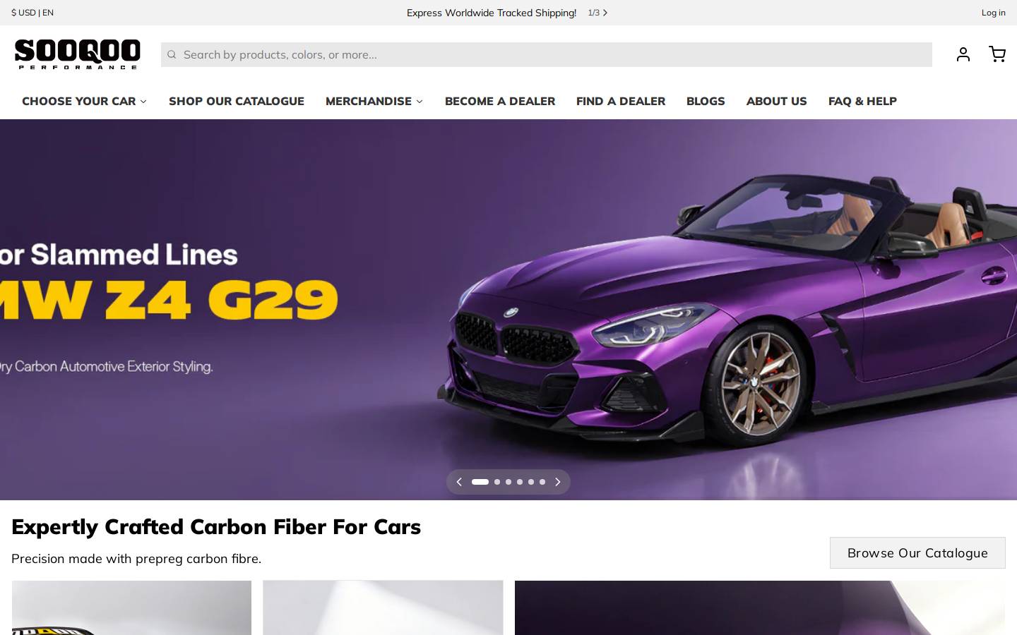 sooqoocarbon.com homepage screenshot