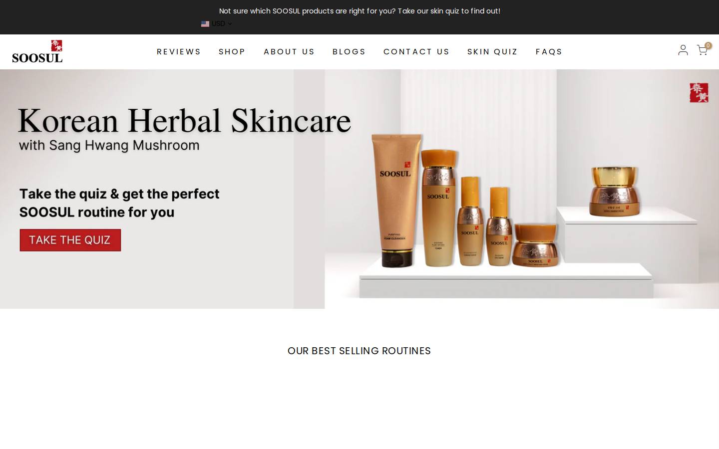 soosulcosmetics.com homepage screenshot
