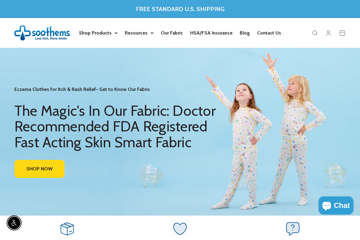 Soothems homepage screenshot