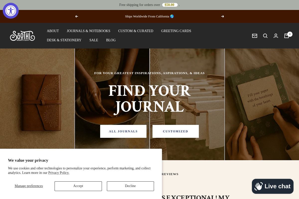 soothi.com homepage screenshot