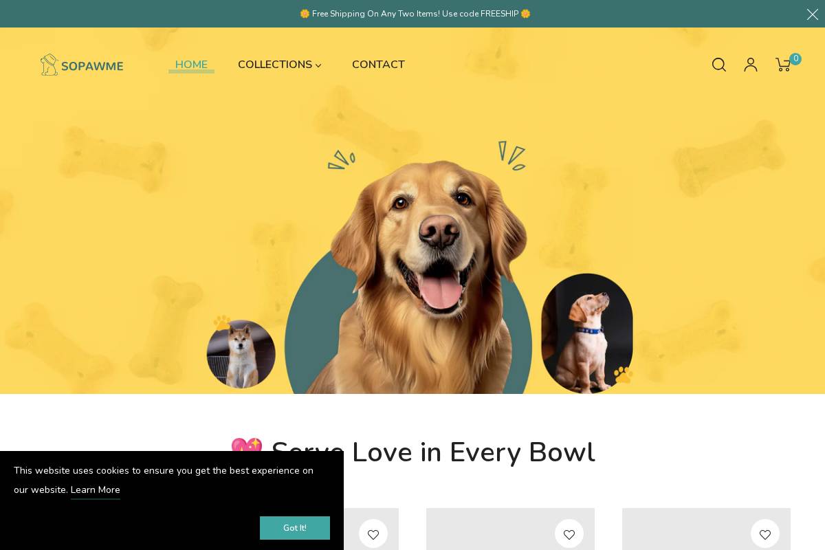 sopawme.com homepage screenshot