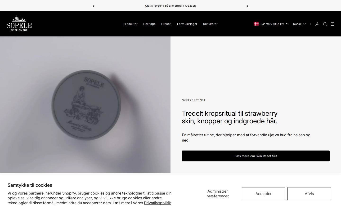 sopele.dk homepage screenshot