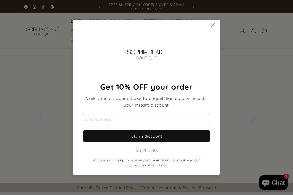 sophiablakeboutique.com homepage screenshot