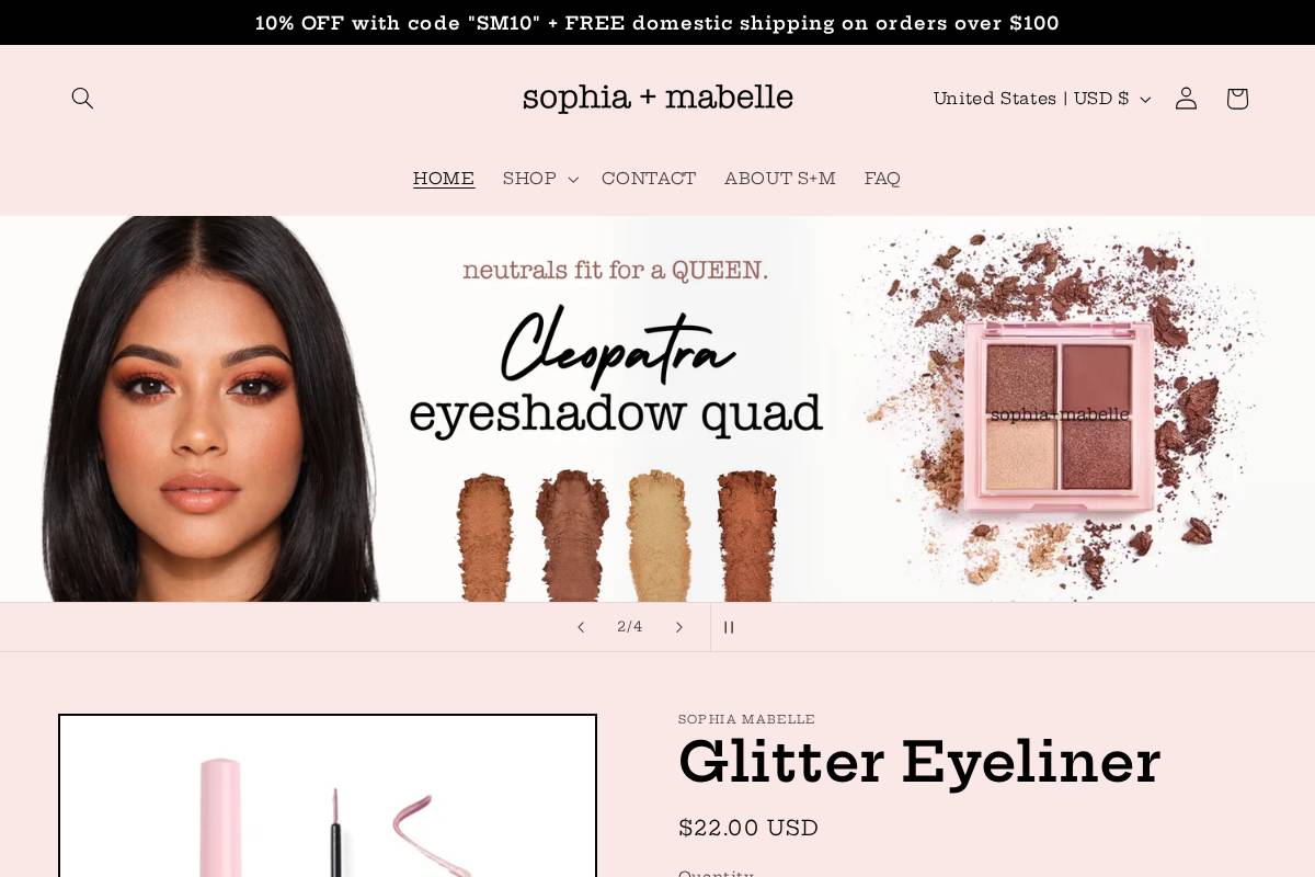 sophiamabelle.com homepage screenshot