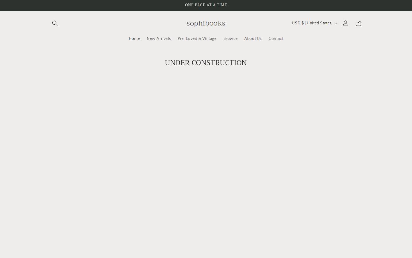 sophibooks.com homepage screenshot