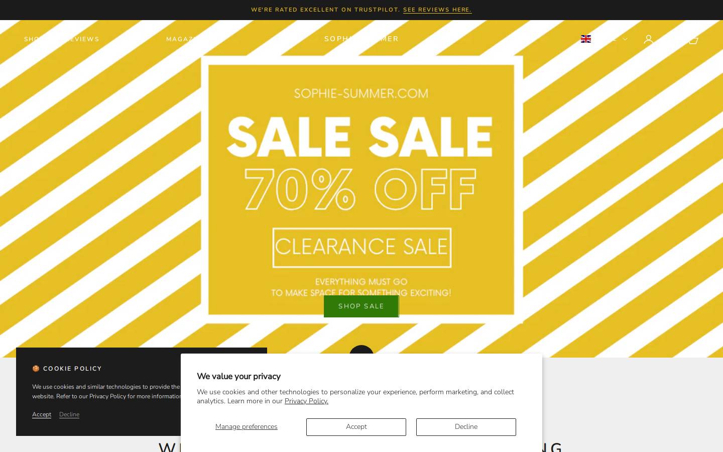 Sophie Summer Ltd homepage screenshot
