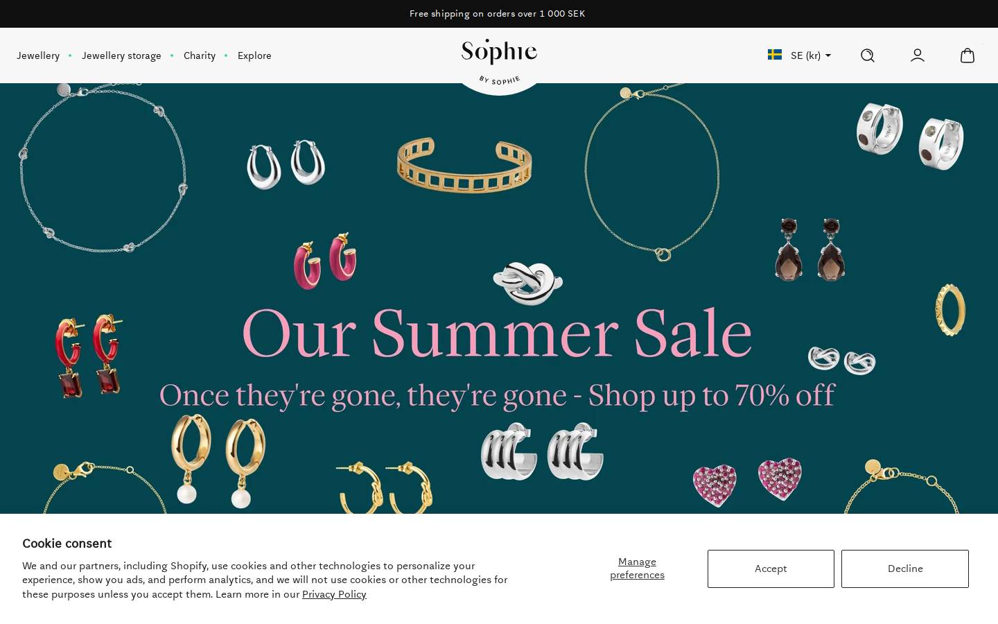 sophiebysophie.com homepage screenshot