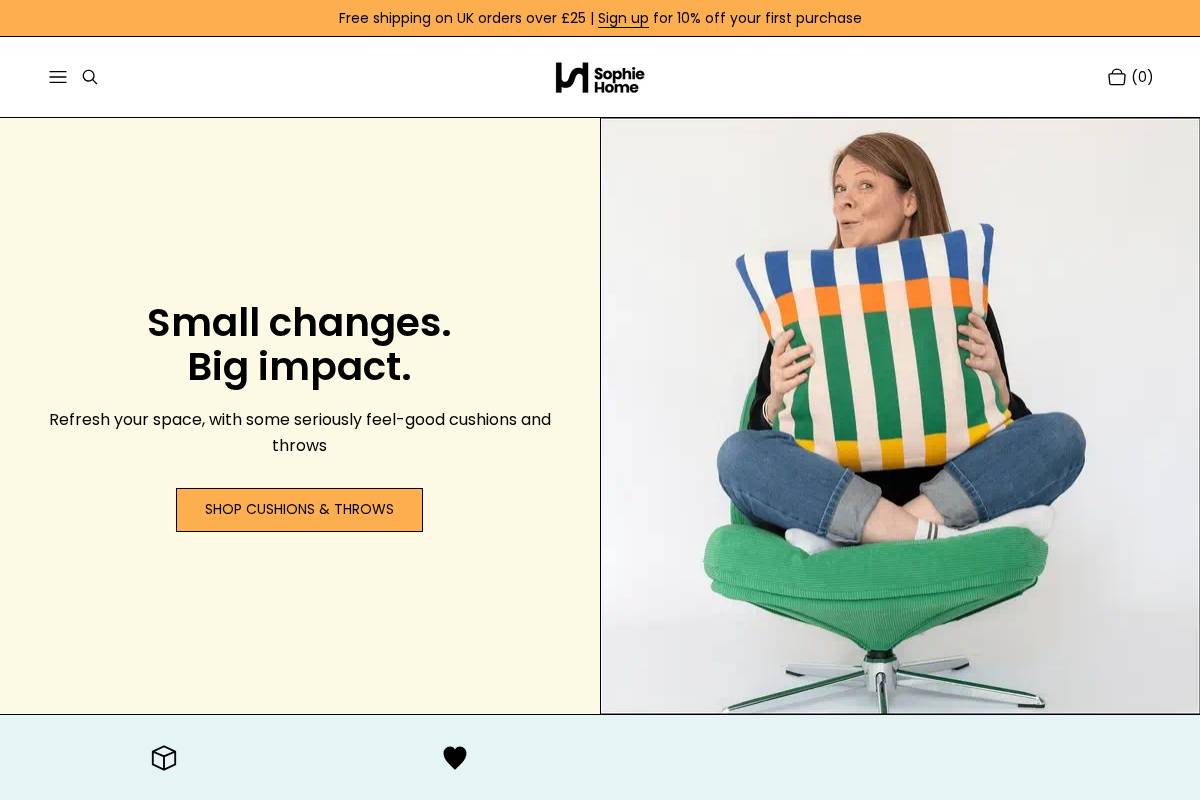 sophiehome.com homepage screenshot