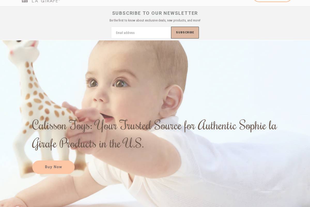 sophiethegiraffe-usa.com homepage screenshot