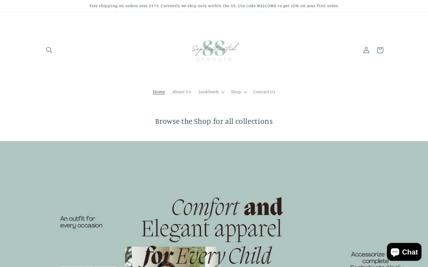 sophisticated-sprouts.com homepage screenshot