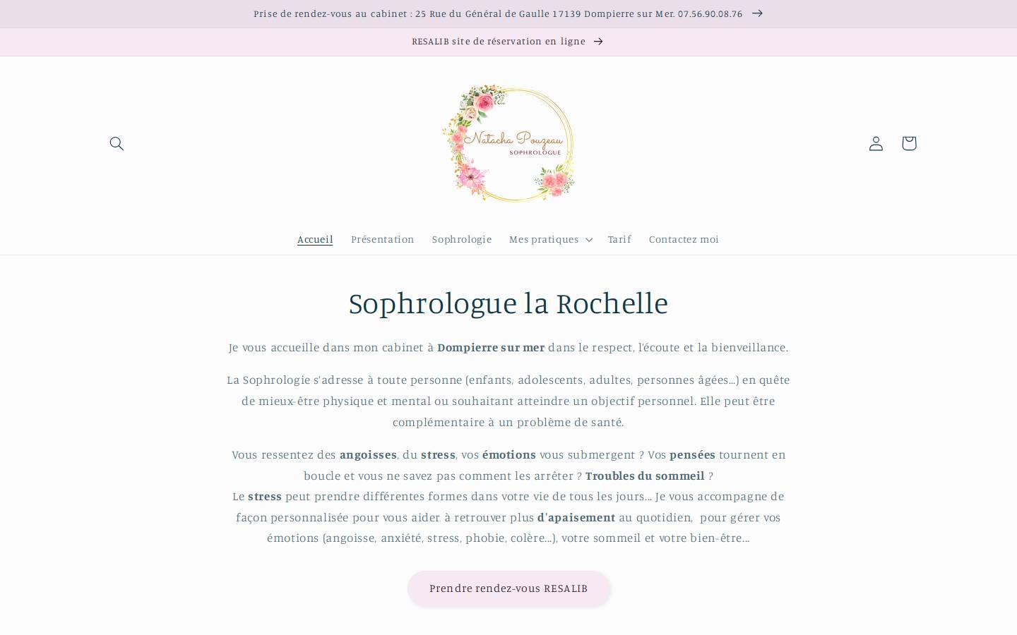 sophrologue-la-rochelle.com homepage screenshot