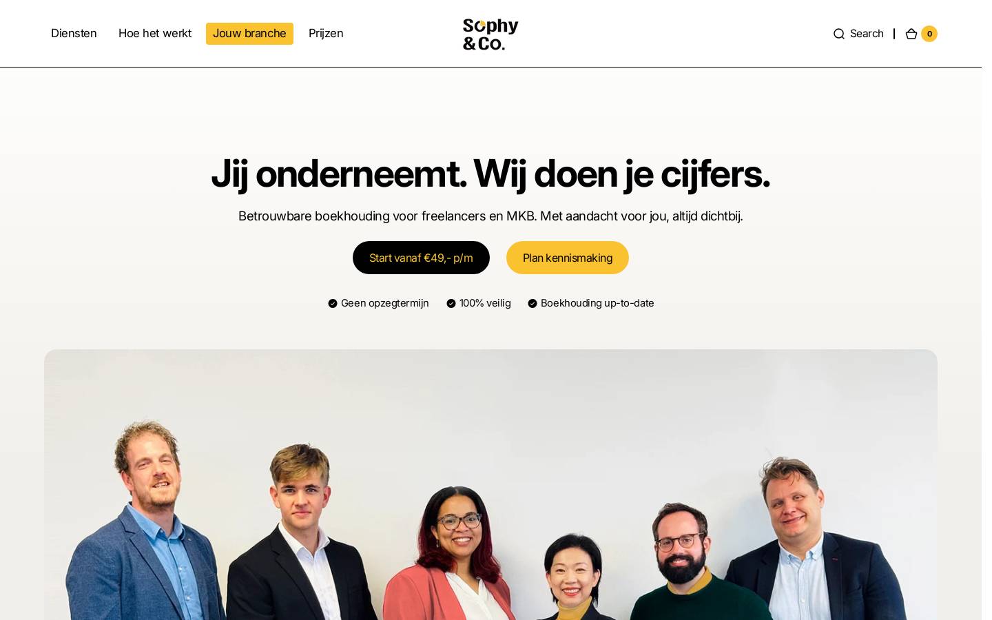 Sophyco homepage screenshot