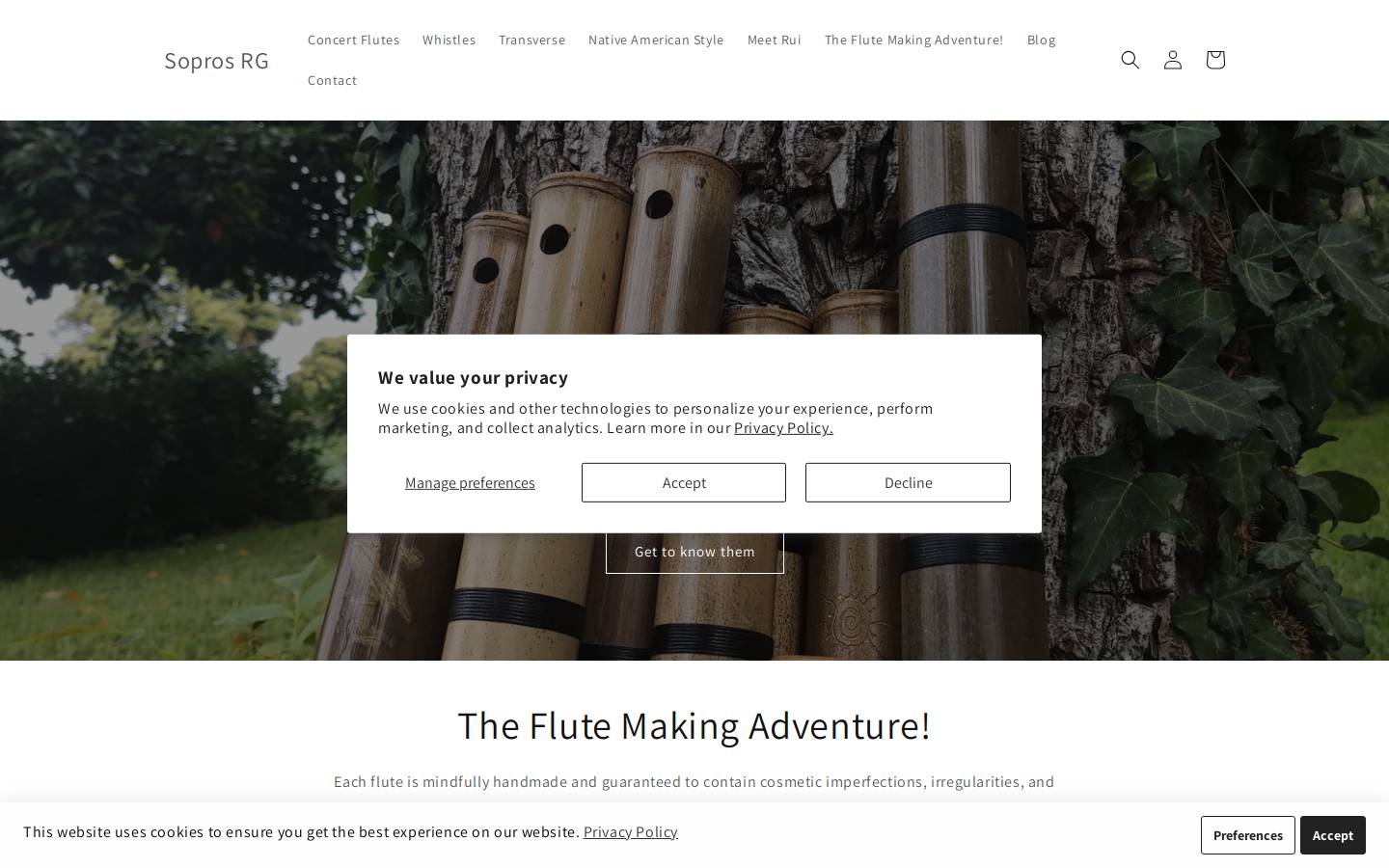 soproflutes.com homepage screenshot