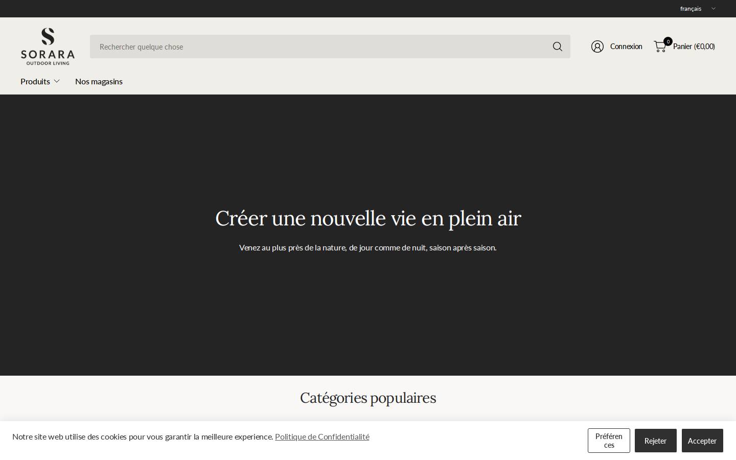 sorara.fr homepage screenshot