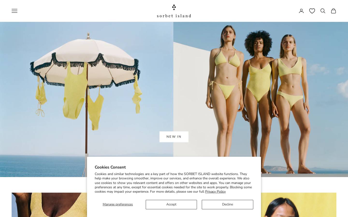 Sorbetisland homepage screenshot