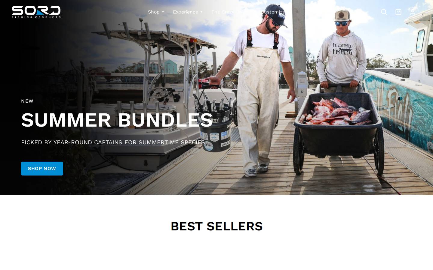 Sord Fishing Products homepage screenshot