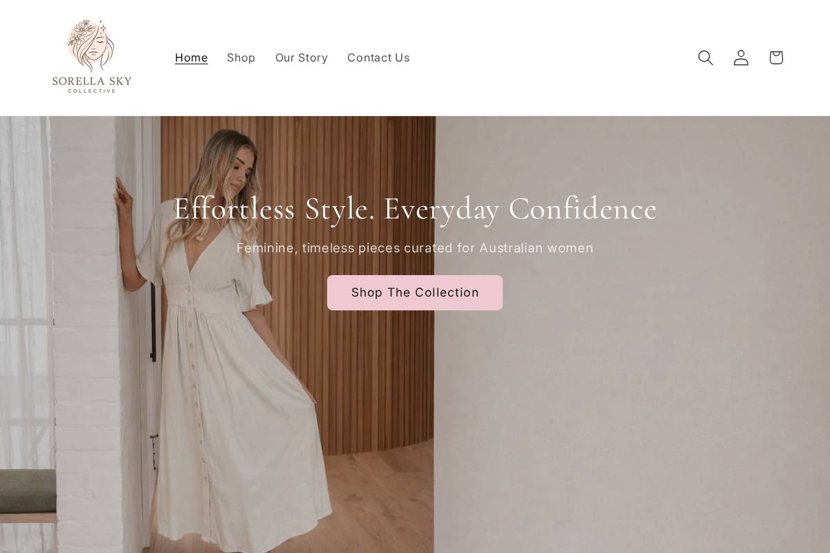 sorellaskycollective.com.au homepage screenshot