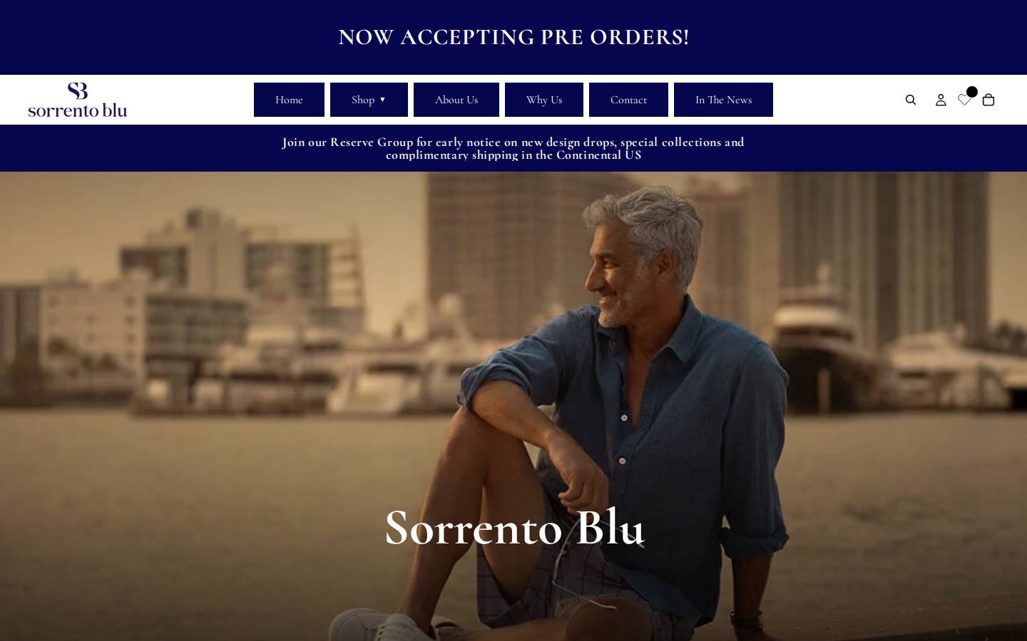 sorrentoblu.com homepage screenshot