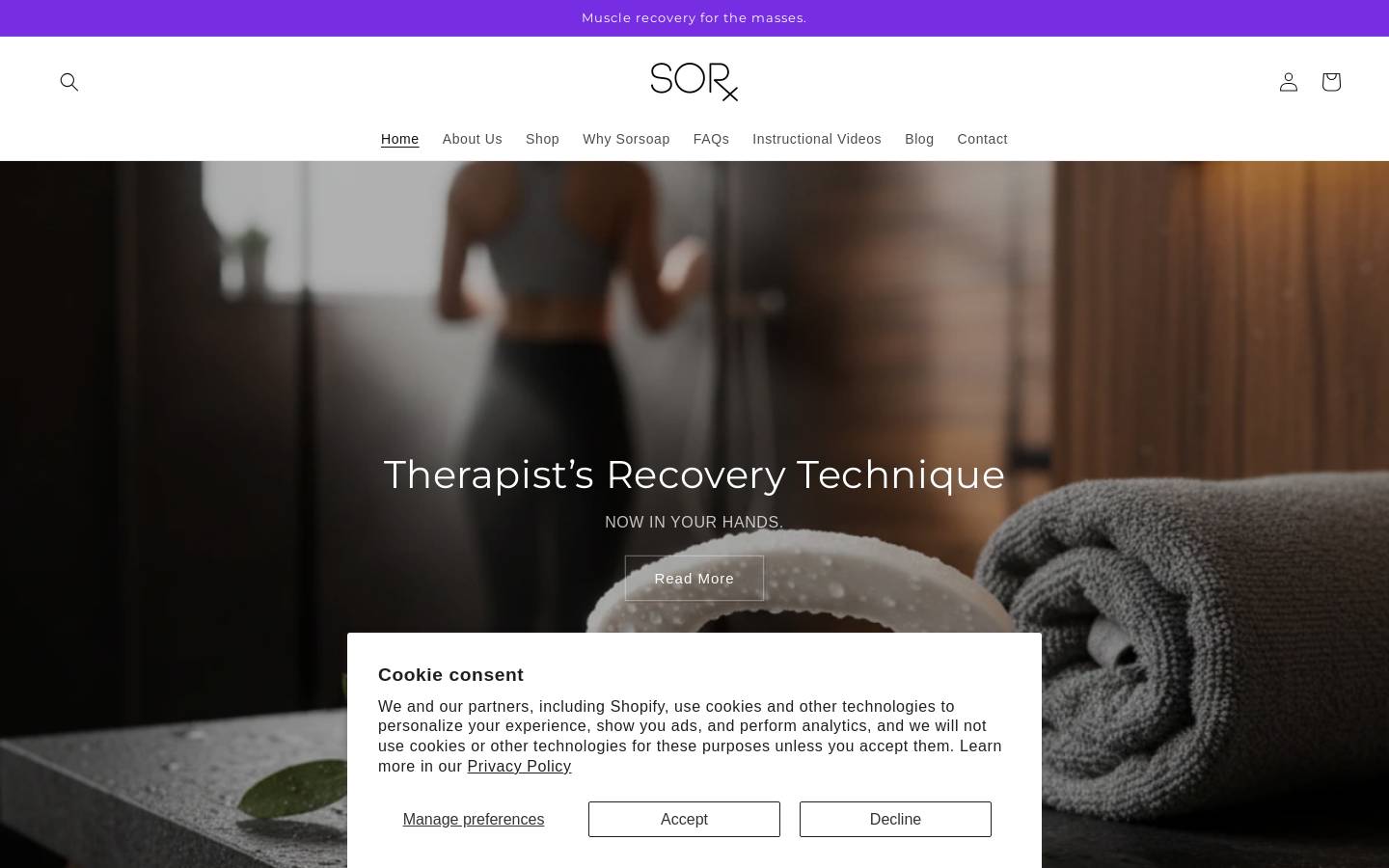 sorsoap.com homepage screenshot